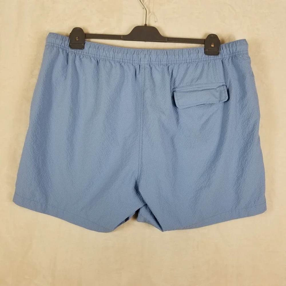 Tommy Bahama Mens 2XLB Blue Naples Seersucker Swim‎ Trunks Board Shorts